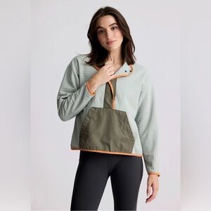 NWT Free Fly Women's Gridback Fleece Snap Pullover - Size M